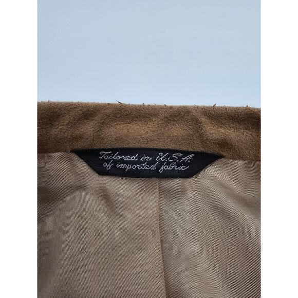 Vtg UltraSuede Men's S/M Beige Blazer - Picture 3 of 14